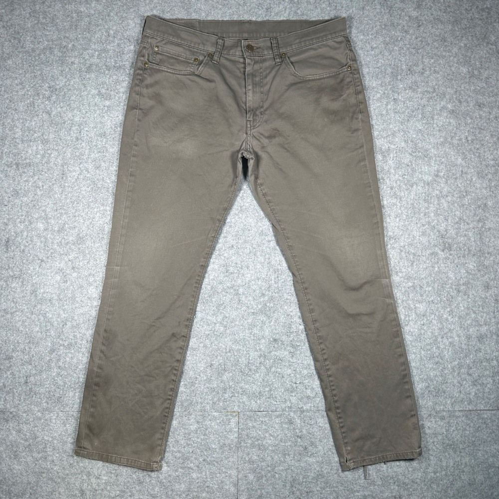 Levi's 511 denim‎ pants Mens 34x32(35x30) grey brown Casual Workwear lightweight